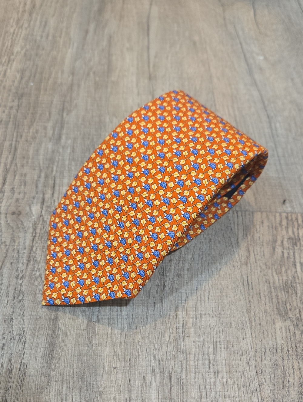 New!! Brooks Brothers Orange Silk Tie!! - Picture 2 of 3